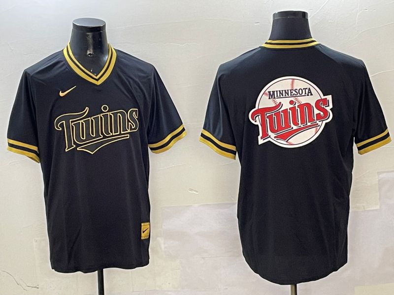 Men Minnesota Twins Blank Black Gold Game 2025 Nike MLB Jersey style 3